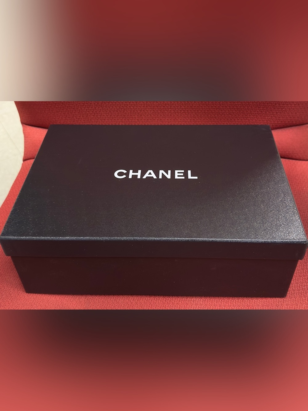 CHANEL Black Box with White Logo